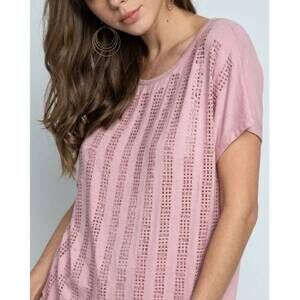 NEW VOCAL APPAREL love is blind short sleeve top in dusty rose